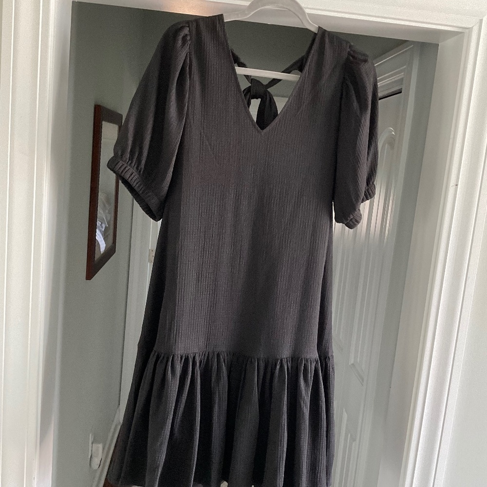 🎈Code Mode Black Flounce Hem Dress